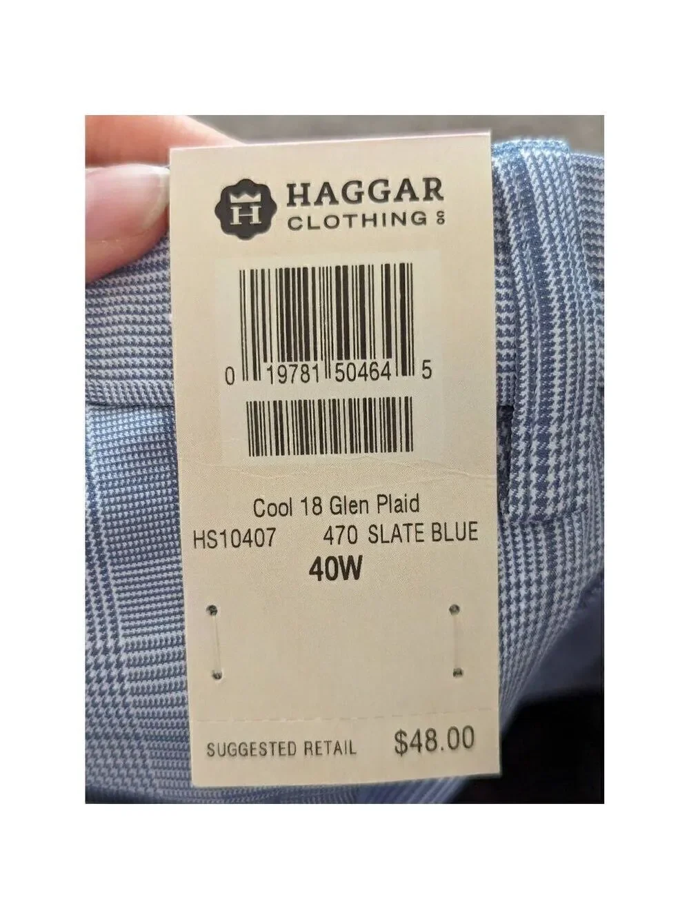 Haggar Men's Blue White Classic-Fit Plaid Cool 18 Performance Shorts Size 40 NWT